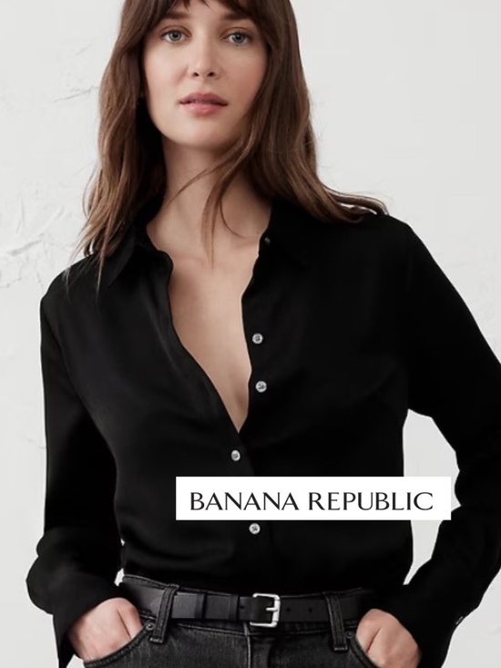 Banana Republic Tops - Banana Republic Black classic shirt, XS, GD1285